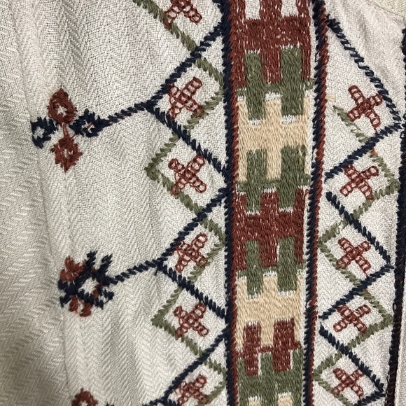 Burning Torch Embroidered Long sleeve tunic dress - Picture 5 of 8